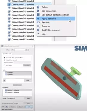 adhesive connections altair simsolid