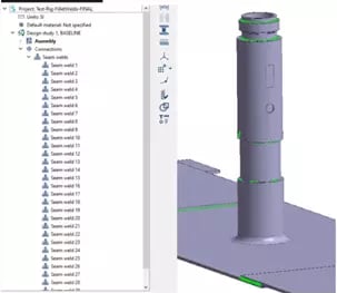 welded connections altair simsolid